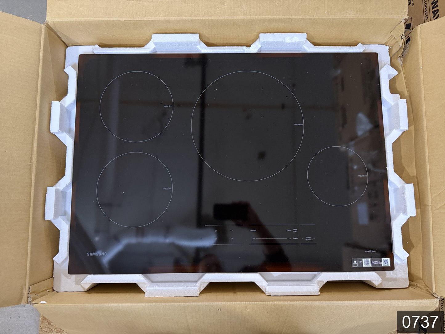 Samsung 30-in 4 burners Black Smart Compatible Induction Cooktop