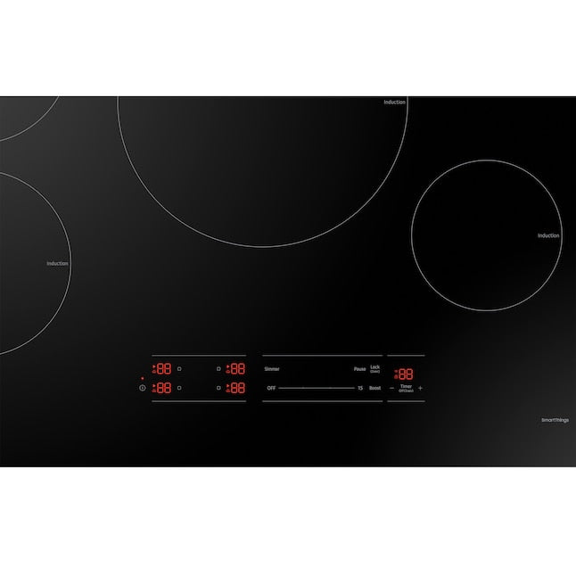 Samsung 30-in 4 burners Black Smart Compatible Induction Cooktop