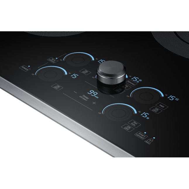 Samsung Premium Plus 30-in 5 burners Smooth surface Stainless steel Smart Compatible Electric Cooktop