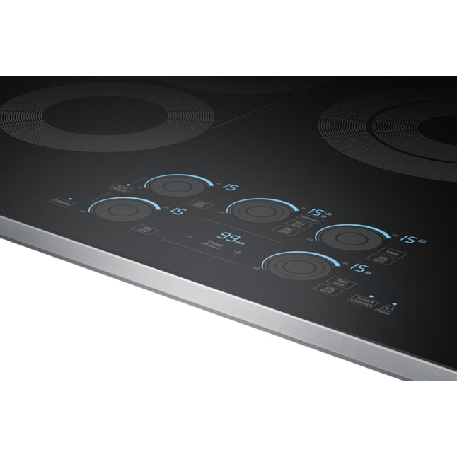 Samsung Premium Plus 30-in 5 burners Smooth surface Stainless steel Smart Compatible Electric Cooktop
