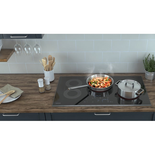 Samsung Premium Plus 30-in 5 burners Smooth surface Stainless steel Smart Compatible Electric Cooktop