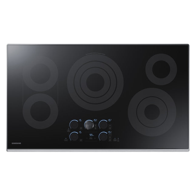 Samsung Premium Plus 36-in 5 burners Smooth Surface (Radiant) Stainless steel Smart Compatible Electric Cooktop
