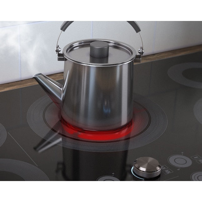 Samsung Premium Plus 36-in 5 burners Smooth Surface (Radiant) Stainless steel Smart Compatible Electric Cooktop