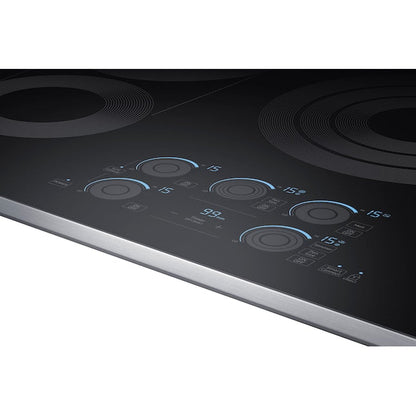 Samsung Premium Plus 36-in 5 burners Smooth surface Stainless steel Smart Compatible Electric Cooktop