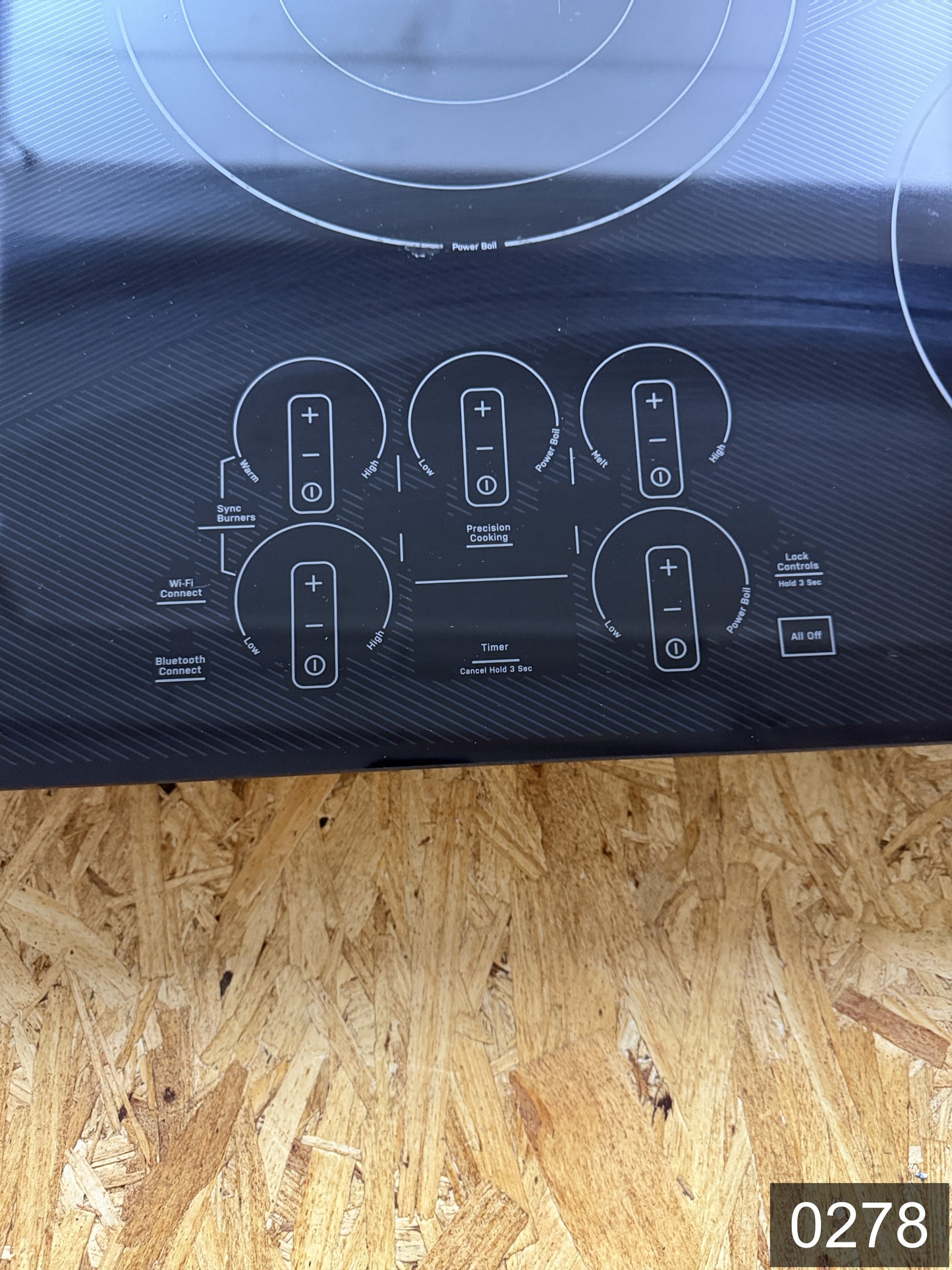 GE Profile 36-in 5 burners Smooth surface Black Smart Compatible Electric Cooktop