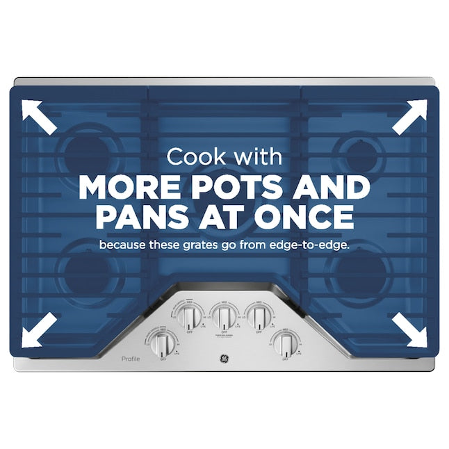 GE Profile 36-in 5 burners Stainless steel Gas Cooktop