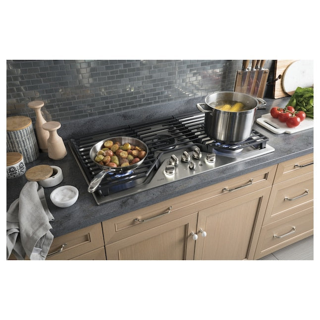 GE Profile 36-in 5 burners Stainless steel Gas Cooktop