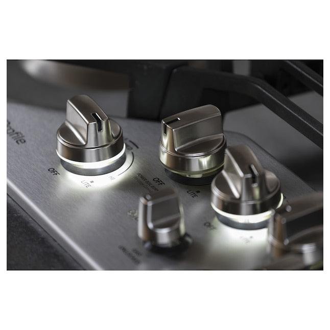 GE Profile 36-in 5 burners Stainless steel Gas Cooktop