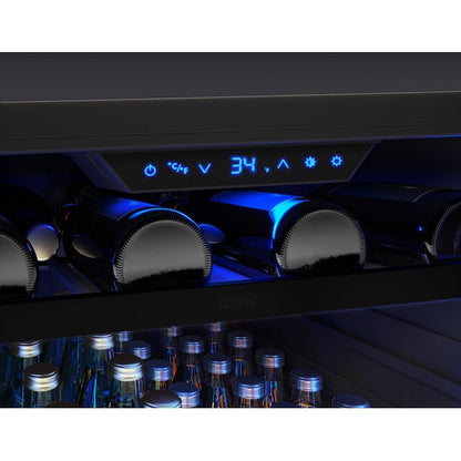 Zephyr Presrv 24-in W 108 -Can Capacity Panel Ready + Glass Built-in/Freestanding Indoor Beverage Refrigerator with Glass Door