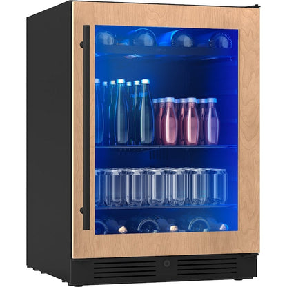 Zephyr Presrv 24-in W 108 -Can Capacity Panel Ready + Glass Built-in/Freestanding Indoor Beverage Refrigerator with Glass Door