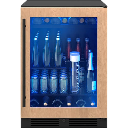 Zephyr Presrv 24-in W 108 -Can Capacity Panel Ready + Glass Built-in/Freestanding Indoor Beverage Refrigerator with Glass Door