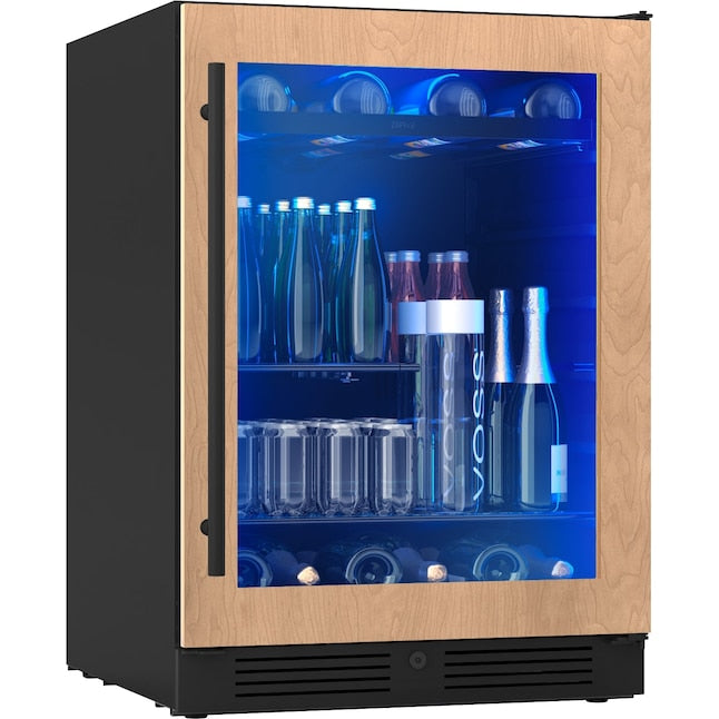 Zephyr Presrv 24-in W 108 -Can Capacity Panel Ready + Glass Built-in/Freestanding Indoor Beverage Refrigerator with Glass Door