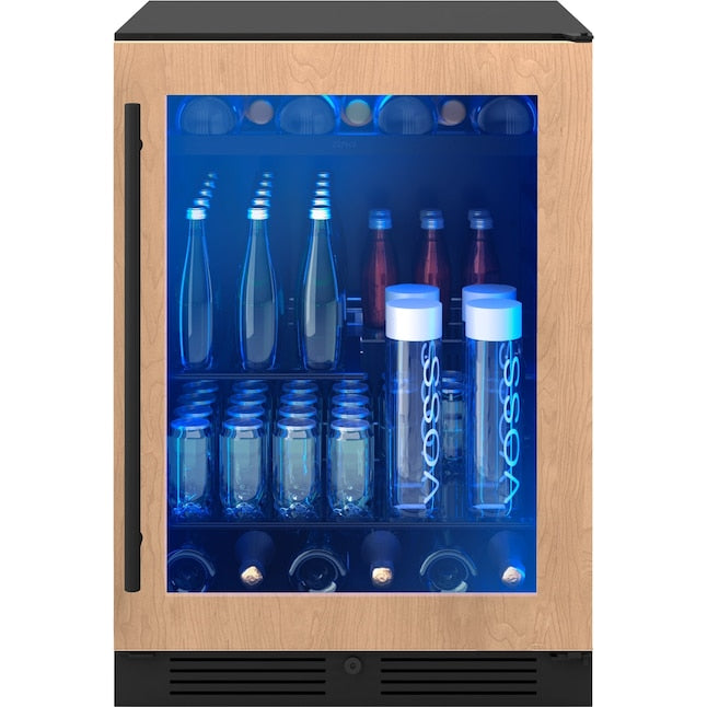 Zephyr Presrv 24-in W 108 -Can Capacity Panel Ready + Glass Built-in/Freestanding Indoor Beverage Refrigerator with Glass Door