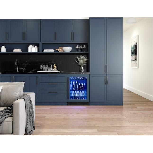 Zephyr Presrv 24-in W 108 -Can Capacity Panel Ready + Glass Built-in/Freestanding Indoor Beverage Refrigerator with Glass Door