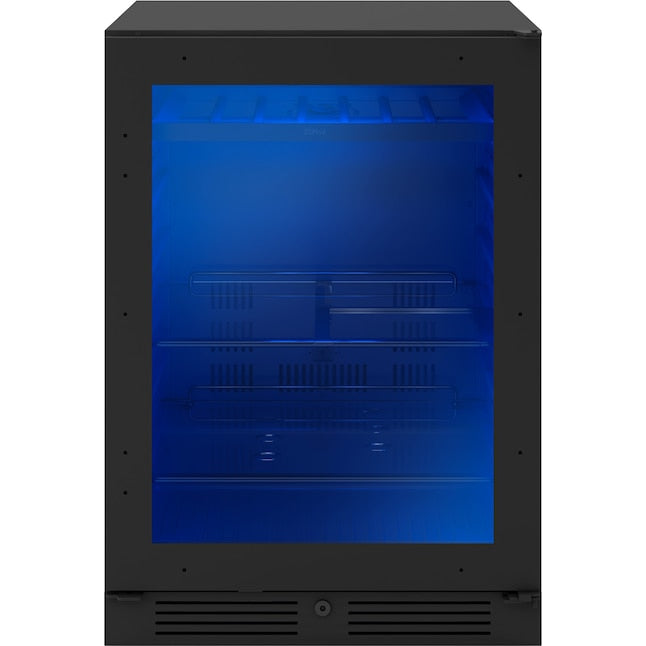 Zephyr Presrv 24-in W 108 -Can Capacity Panel Ready + Glass Built-in/Freestanding Indoor Beverage Refrigerator with Glass Door