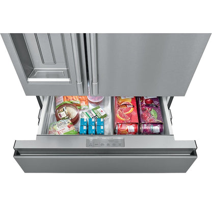 Frigidaire Professional Counter-Depth 21.4-cu ft 4 -Door French Door Refrigerator with Dual Ice Maker with Water and Ice Dispenser ( Smudge-Proof Stainless Steel ) ENERGY STAR Certified