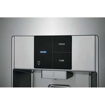 Frigidaire Professional Counter-Depth 21.4-cu ft 4 -Door French Door Refrigerator with Dual Ice Maker with Water and Ice Dispenser ( Smudge-Proof Stainless Steel ) ENERGY STAR Certified