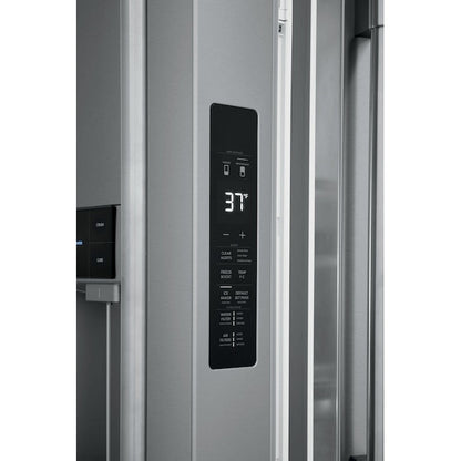 Frigidaire Professional Counter-Depth 21.4-cu ft 4 -Door French Door Refrigerator with Dual Ice Maker with Water and Ice Dispenser ( Smudge-Proof Stainless Steel ) ENERGY STAR Certified