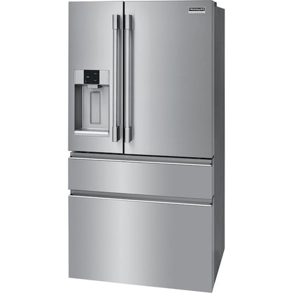 Frigidaire Professional Counter-Depth 21.4-cu ft 4 -Door French Door Refrigerator with Dual Ice Maker with Water and Ice Dispenser ( Smudge-Proof Stainless Steel ) ENERGY STAR Certified