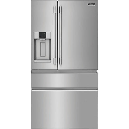 Frigidaire Professional Counter-Depth 21.4-cu ft 4 -Door French Door Refrigerator with Dual Ice Maker with Water and Ice Dispenser ( Smudge-Proof Stainless Steel ) ENERGY STAR Certified