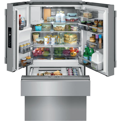 Frigidaire Professional Counter-Depth 21.4-cu ft 4 -Door French Door Refrigerator with Dual Ice Maker with Water and Ice Dispenser ( Smudge-Proof Stainless Steel ) ENERGY STAR Certified