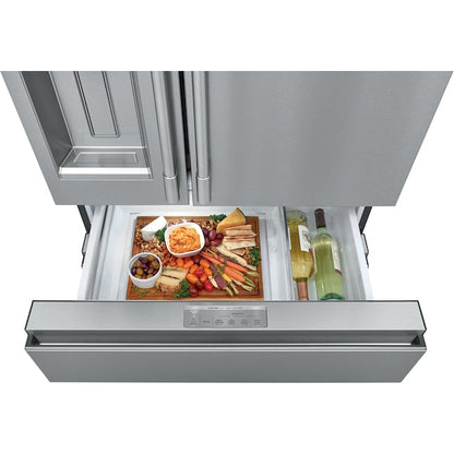 Frigidaire Professional Counter-Depth 21.4-cu ft 4 -Door French Door Refrigerator with Dual Ice Maker with Water and Ice Dispenser ( Smudge-Proof Stainless Steel ) ENERGY STAR Certified