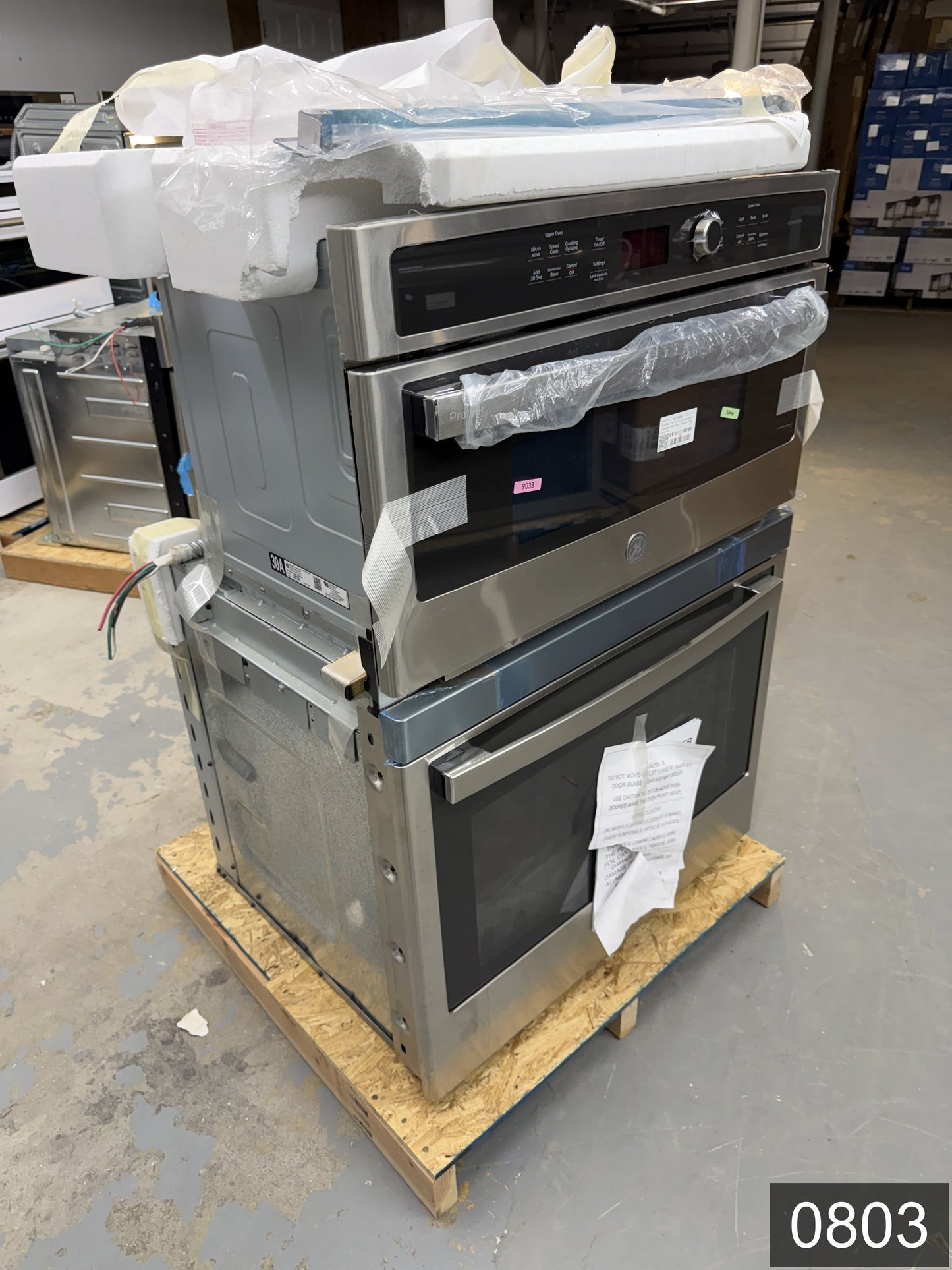 GE Profile 30 inch Self-cleaning Microwave Wall Oven Combo ( Stainless steel )