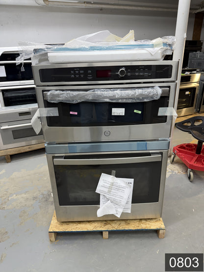 GE Profile 30 inch Self-cleaning Microwave Wall Oven Combo ( Stainless steel )