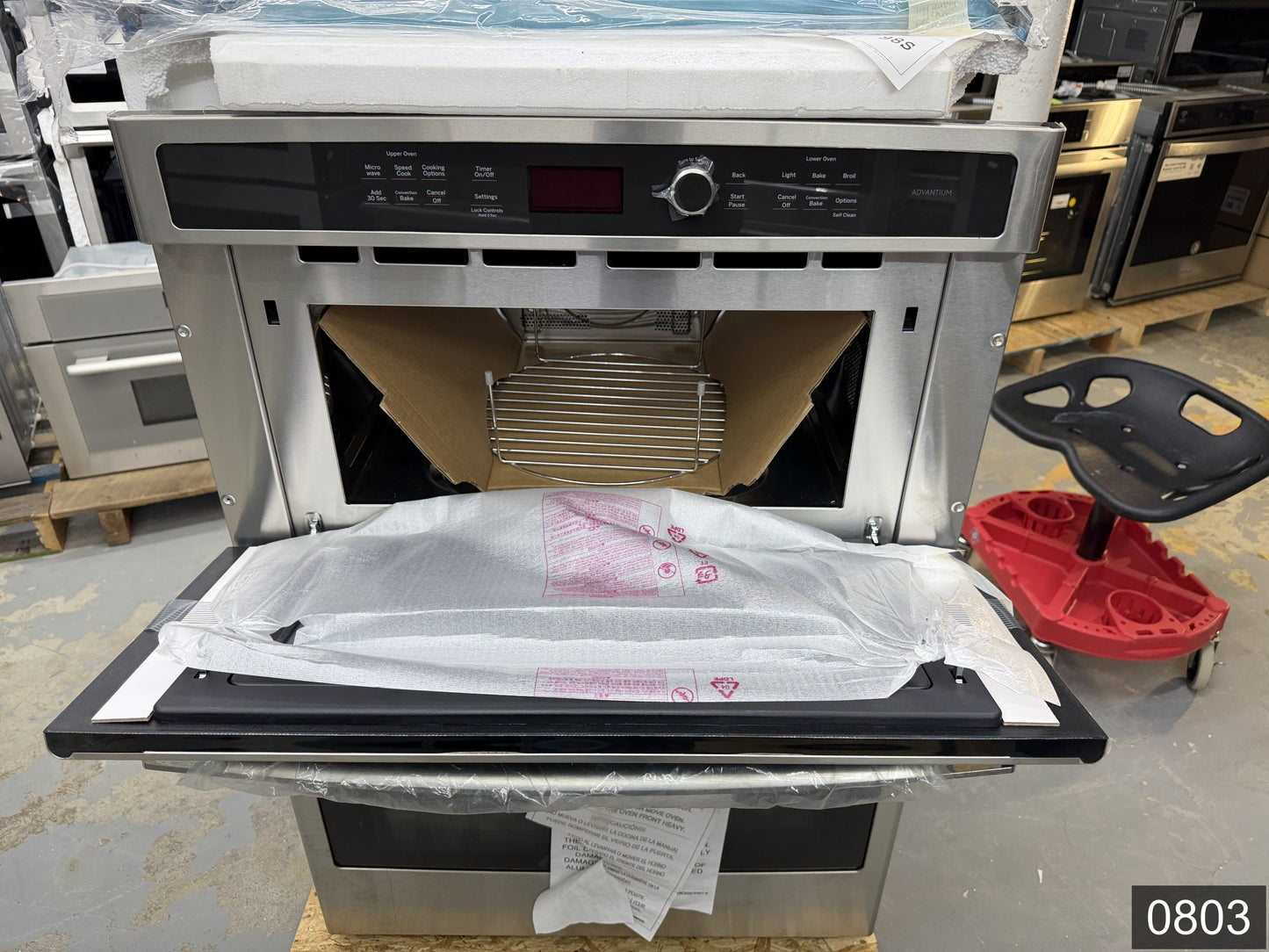 GE Profile 30 inch Self-cleaning Microwave Wall Oven Combo ( Stainless steel )