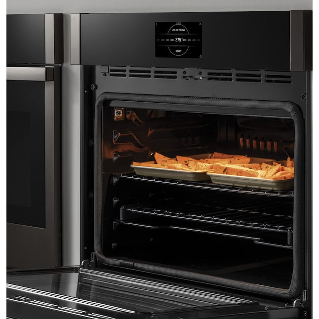 GE Profile 30 inch Smart Compatible Single Electric Wall Oven with Air Fry True Convection and Self + Steam Cleaning ( Stainless Steel )