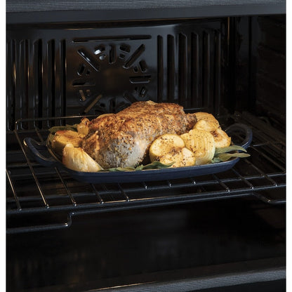 GE Profile 30 inch Smart Compatible Single Electric Wall Oven with Air Fry True Convection and Self + Steam Cleaning ( Stainless Steel )