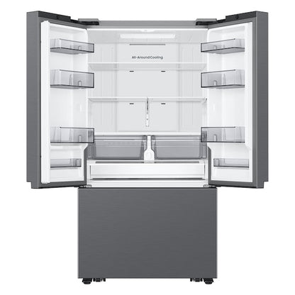 Samsung Counter-Depth Mega Capacity 27-cu ft 3 -Door Smart Compatible French Door Refrigerator with Dual Ice Maker ( Fingerprint Resistant Stainless Look ) ENERGY STAR Certified