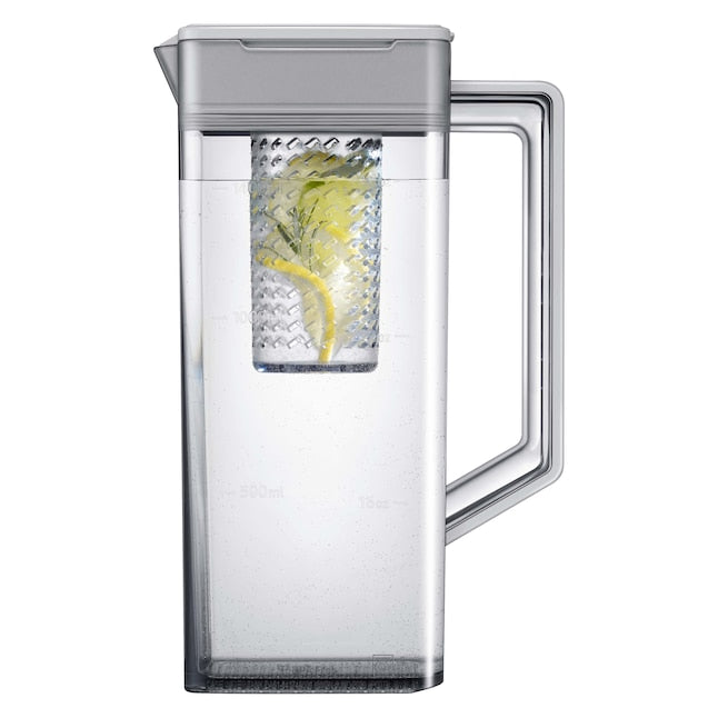 Samsung Bespoke Standard-Depth 28.8-cu ft 4.0 -Door Smart Compatible French Door Refrigerator with Dual Ice Maker with Water Dispenser and Door within Door ( Fingerprint Resistant Stainless Steel - All Panels ) ENERGY STAR Certified