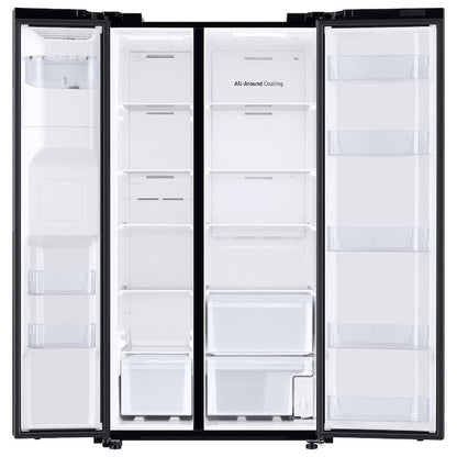 Samsung 27.4-cu ft Side-by-Side Refrigerator with Ice Maker ,Water and Ice Dispenser ( Fingerprint Resistant Black Stainless Steel )