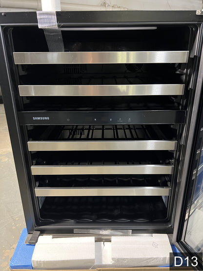 Samsung 23.81-in W 51 -Bottles Fingerprint Resistant Stainless Steel Dual Zone Cooling Freestanding Indoor Wine Cooler