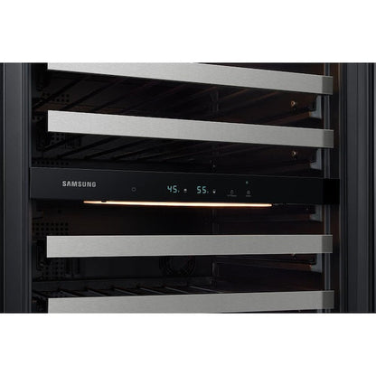 Samsung 23.81-in W 51 -Bottles Fingerprint Resistant Stainless Steel Dual Zone Cooling Freestanding Indoor Wine Cooler