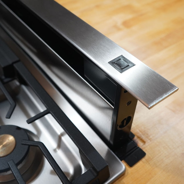 GE 30 inch Telescoping Black Ducted Downdraft Range Hood