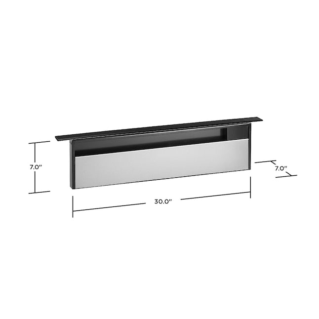 GE 30 inch Telescoping Black Ducted Downdraft Range Hood