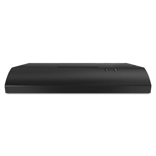 Whirlpool 30 inch Ductless 140-CFM Recirculating Black Under Cabinet Range Hood with Charcoal Filter