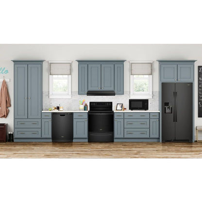 Whirlpool 30 inch Ductless 140-CFM Recirculating Black Under Cabinet Range Hood with Charcoal Filter