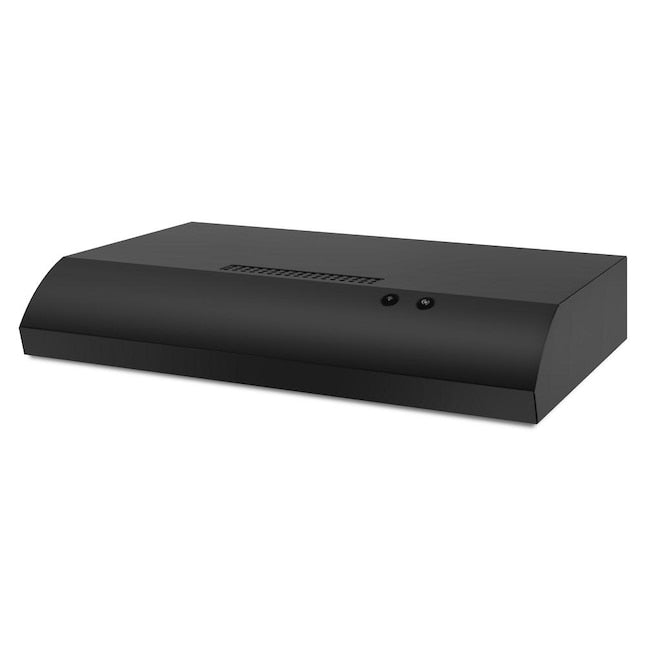 Whirlpool 30 inch Ductless 140-CFM Recirculating Black Under Cabinet Range Hood with Charcoal Filter