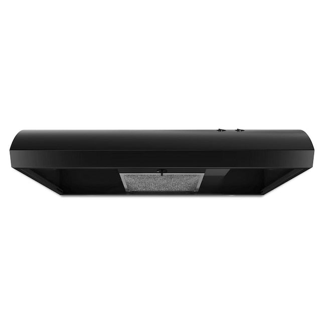 Whirlpool 30 inch Ductless 140-CFM Recirculating Black Under Cabinet Range Hood with Charcoal Filter