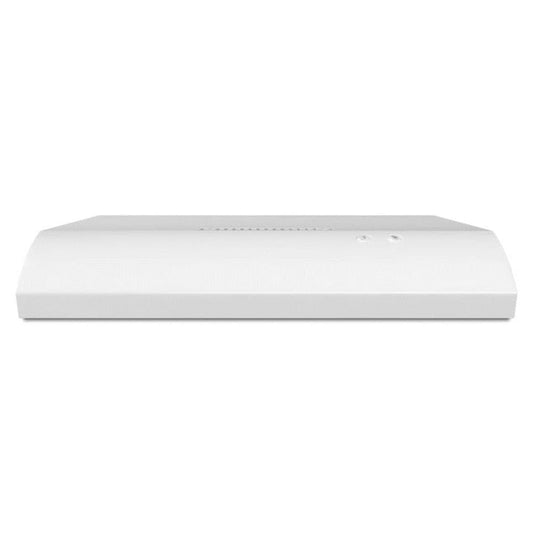 Whirlpool 30 inch Ductless 140-CFM Recirculating White Under Cabinet Range Hood with Charcoal Filter