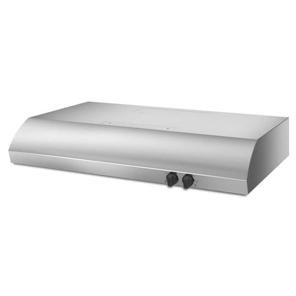 Whirlpool 36 inch Convertible 225.0-CFM Recirculating Stainless steel Under Cabinet Range Hood with Charcoal Filter