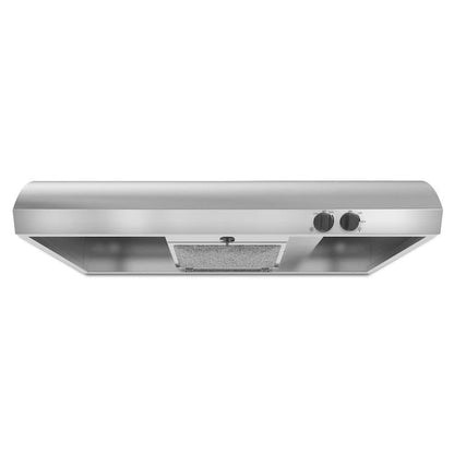 Whirlpool 36 inch Convertible 225.0-CFM Recirculating Stainless steel Under Cabinet Range Hood with Charcoal Filter