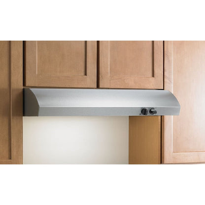 Whirlpool 36 inch Convertible 225.0-CFM Recirculating Stainless steel Under Cabinet Range Hood with Charcoal Filter