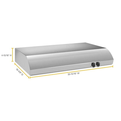 Whirlpool 36 inch Convertible 225.0-CFM Recirculating Stainless steel Under Cabinet Range Hood with Charcoal Filter