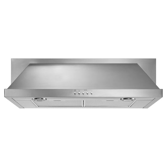 Whirlpool 36 inch Convertible 400.0-CFM Recirculating Stainless Steel Under Cabinet Range Hood with Charcoal Filter