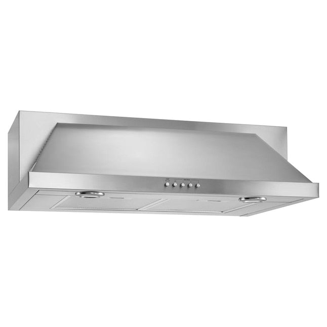 Whirlpool 36 inch Convertible 400.0-CFM Recirculating Stainless Steel Under Cabinet Range Hood with Charcoal Filter