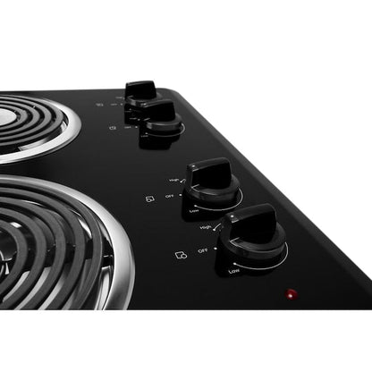 Whirlpool 30-in 4 burners Coil Black Electric Cooktop